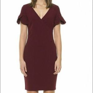 Alexia Admor Tulip Sleeve Surplice Dres